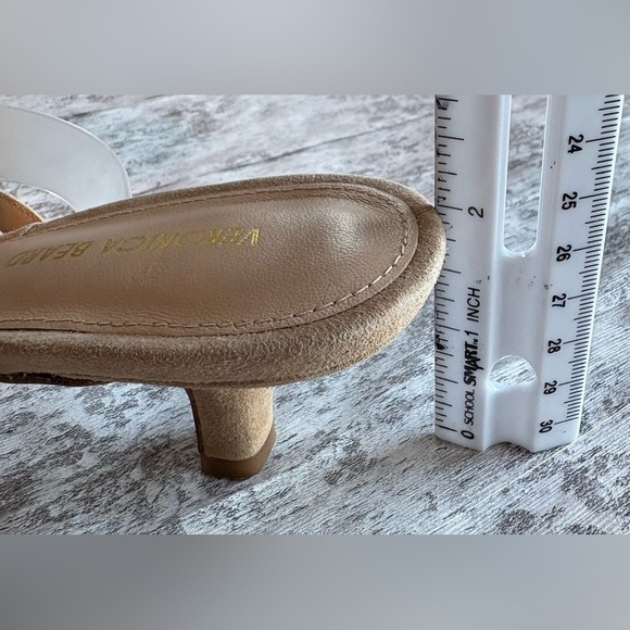 Preloved VERONICA BEARD Alanis Kitten Heel Slide Sandals in Sand Size 6.5 - Picture 8 of 8